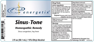 2 Oz. Bottle Label (Sinus Tone 2 Oz. Bottle Label)